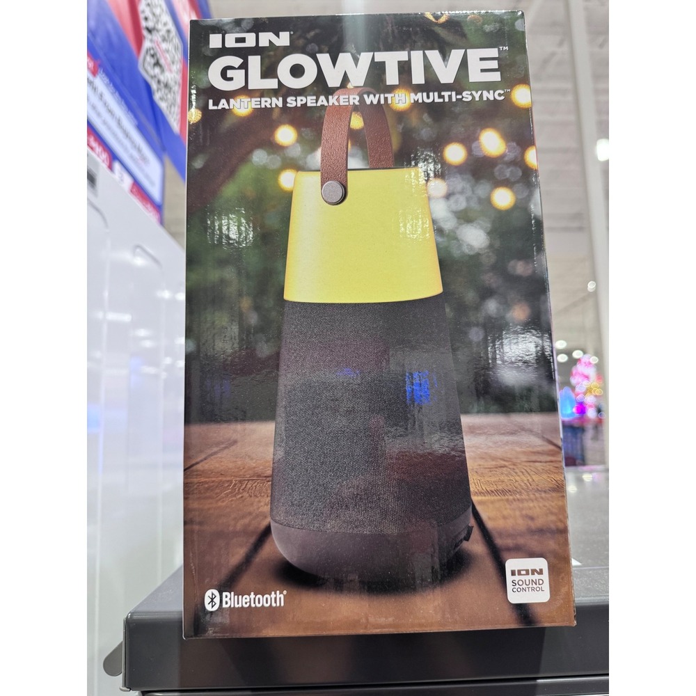 ION Glowtive Lantern Speaker Bluetooth Multi-Sync IPX5 Water Resistant ISP138C